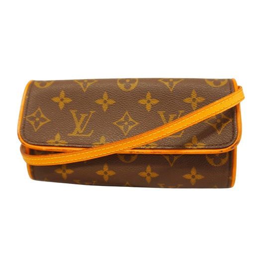 Louis Vuitton Pochette Twin Brown Canvas Shoulder Bag