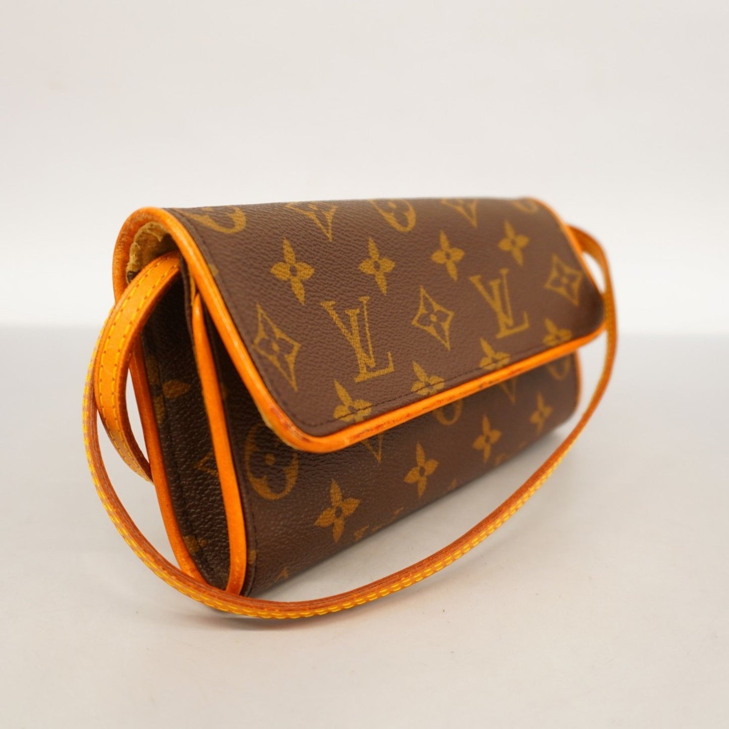 Louis Vuitton Pochette Twin Brown Canvas Shoulder Bag