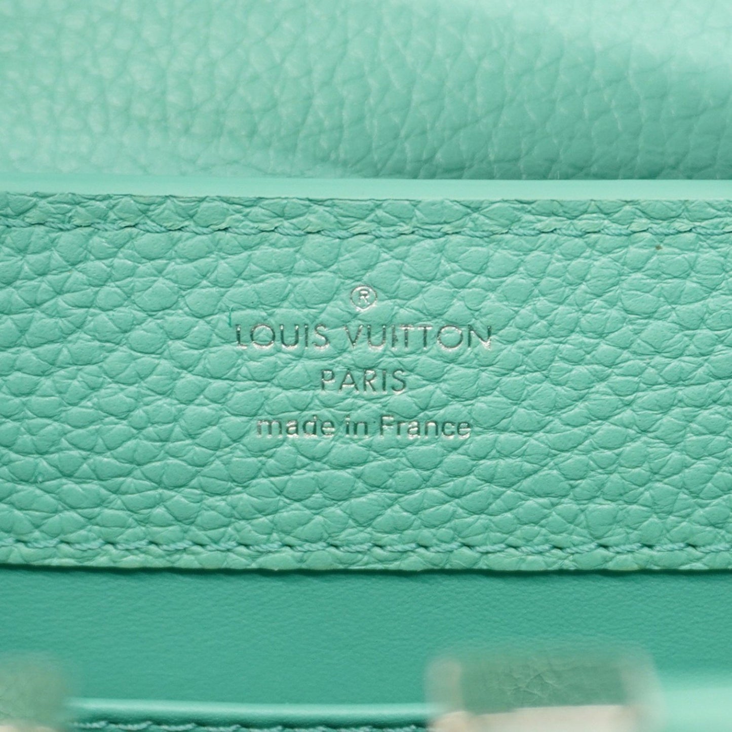 Louis Vuitton Capucines mini Green Leather Shoulder Bag