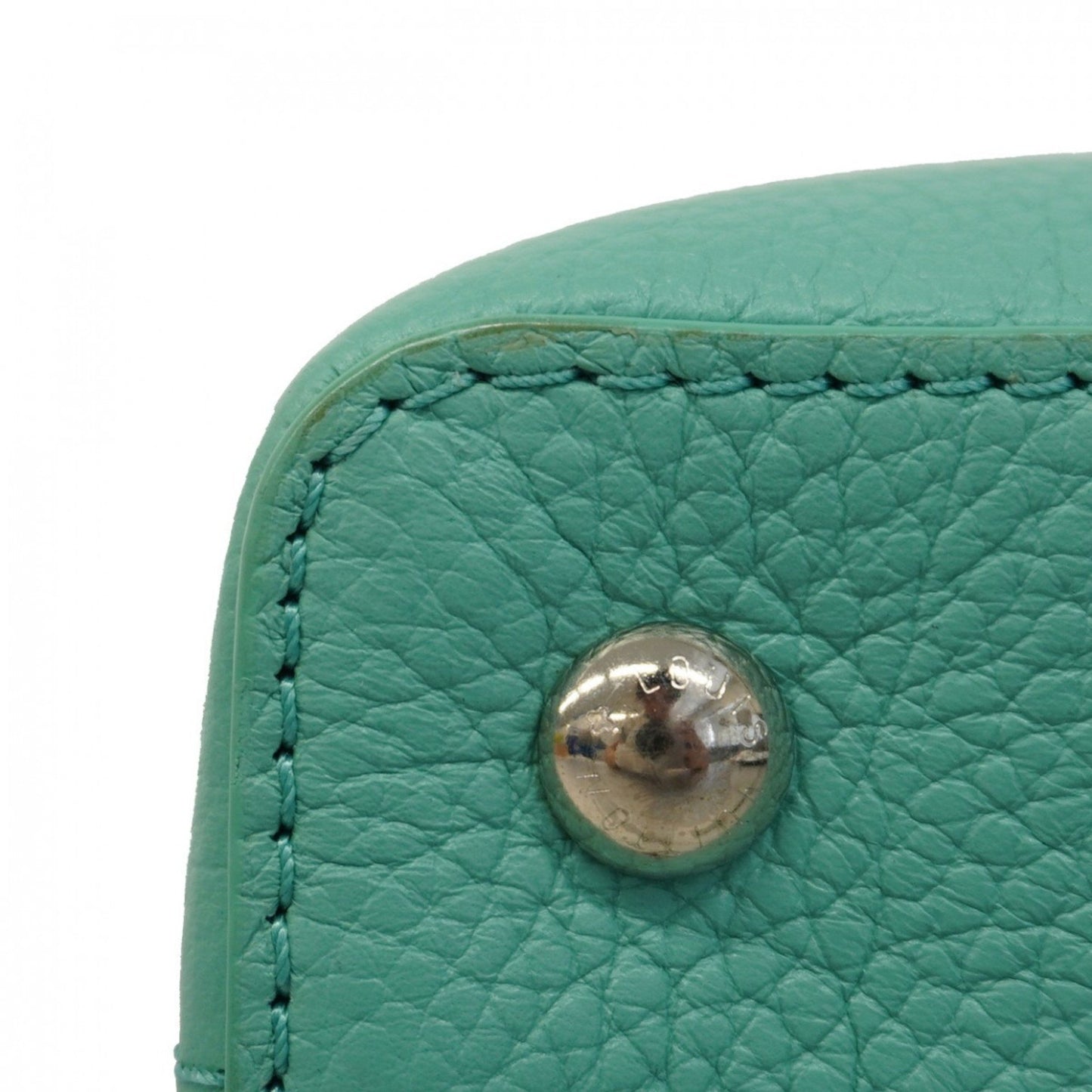 Louis Vuitton Capucines mini Green Leather Shoulder Bag