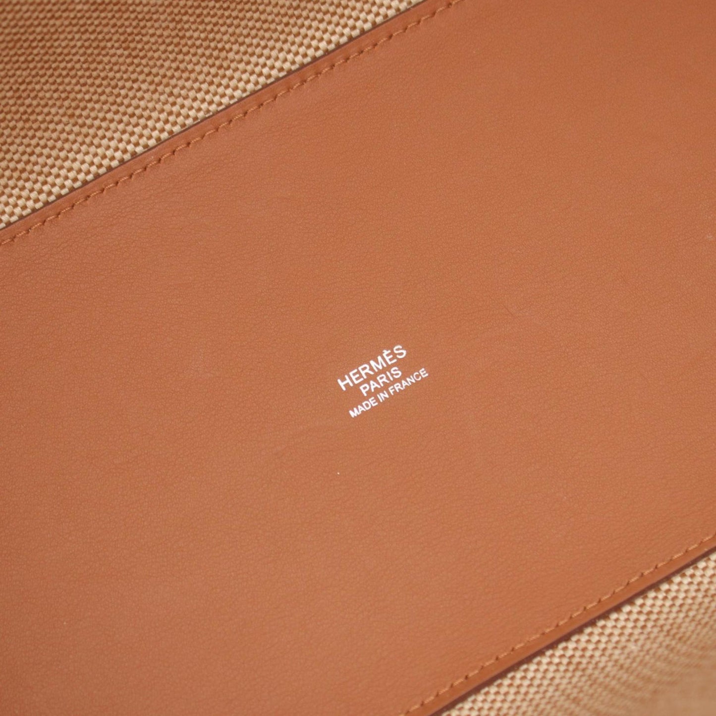 Hermès Cabas Brown Canvas Tote Bag