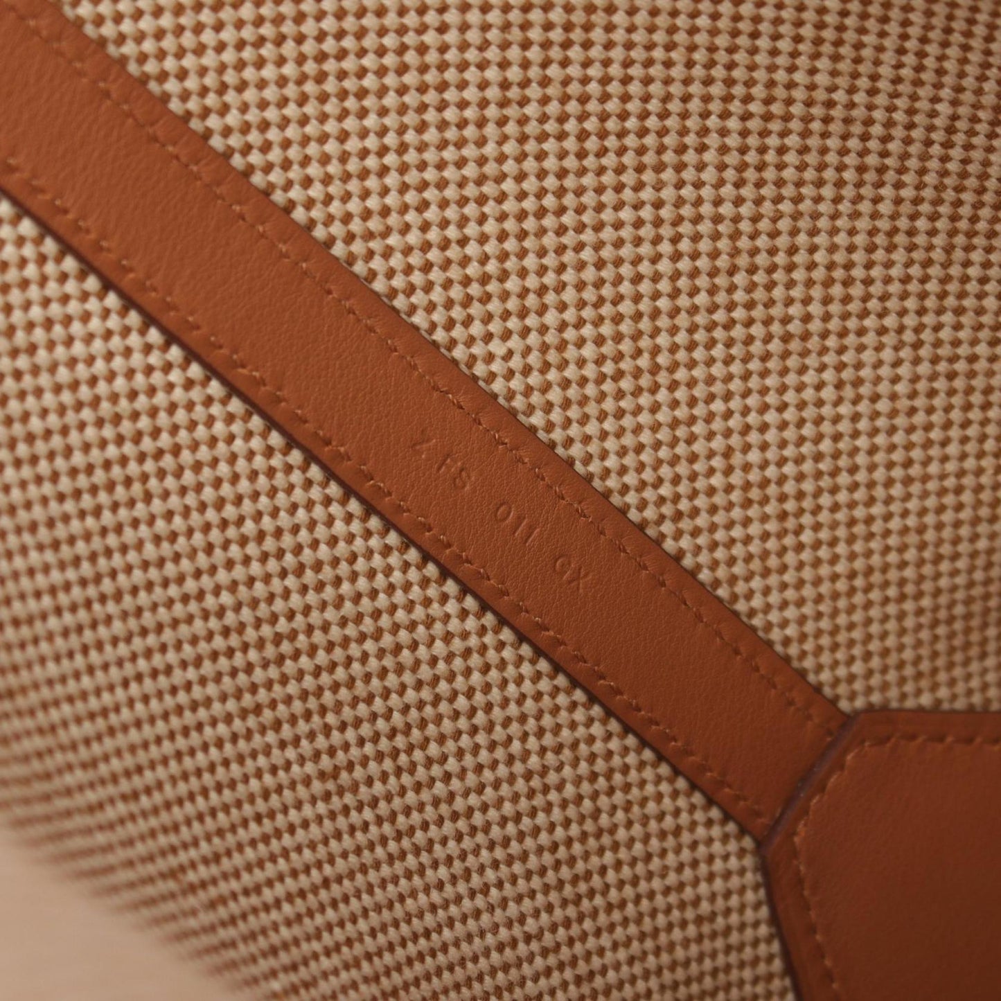 Hermès Cabas Brown Canvas Tote Bag