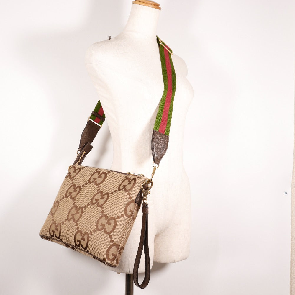 Gucci Messenger Beige Canvas Shoulder Bag