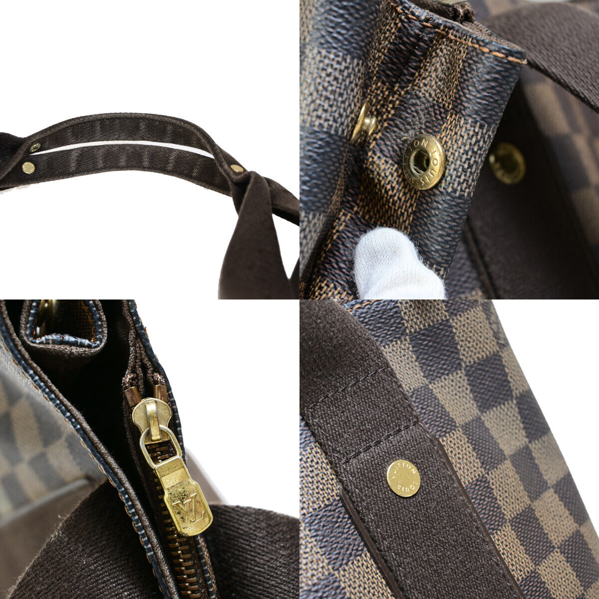 Louis Vuitton Beaubourg Brown Canvas Hand Bag