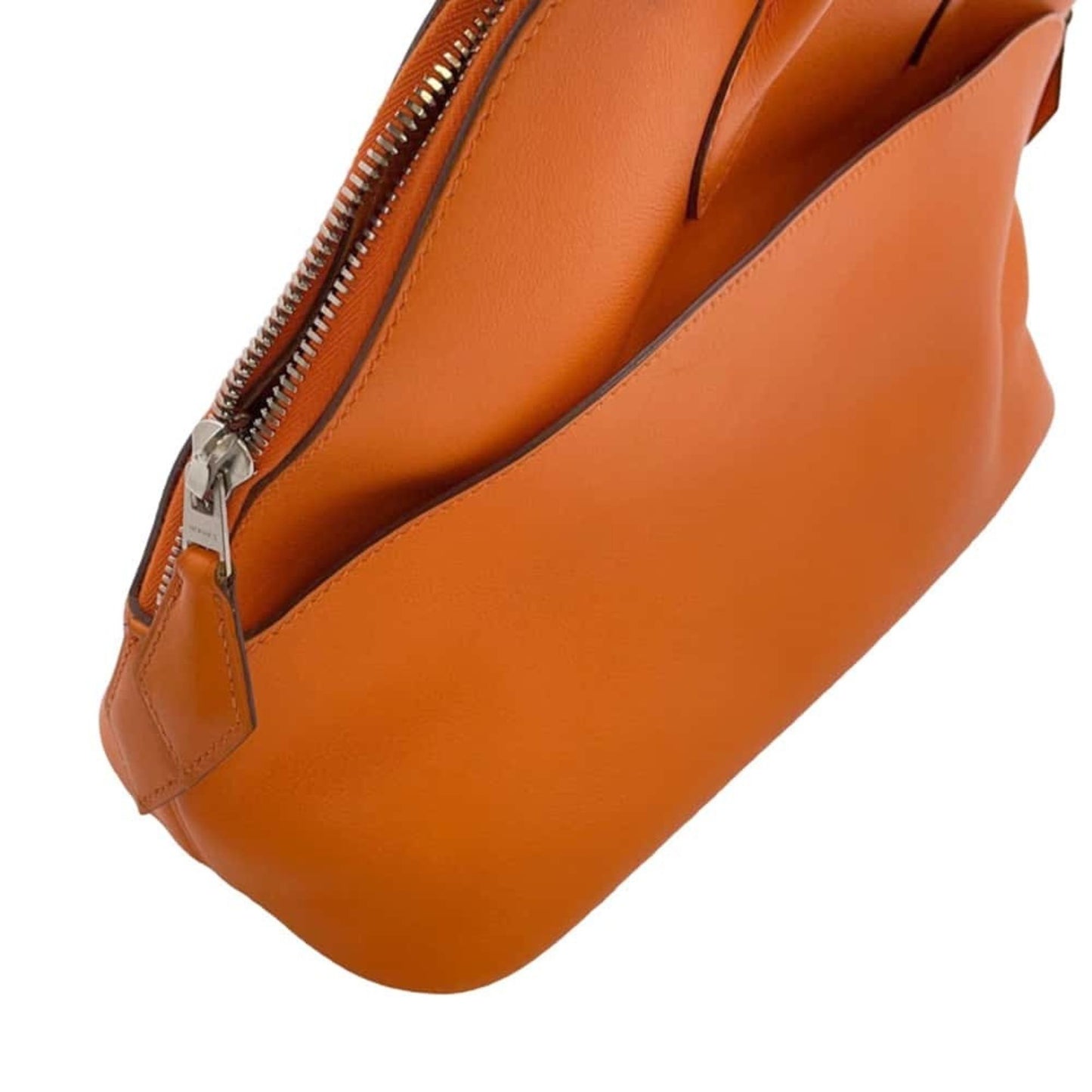 Hermès Bolide Orange Leather Hand Bag