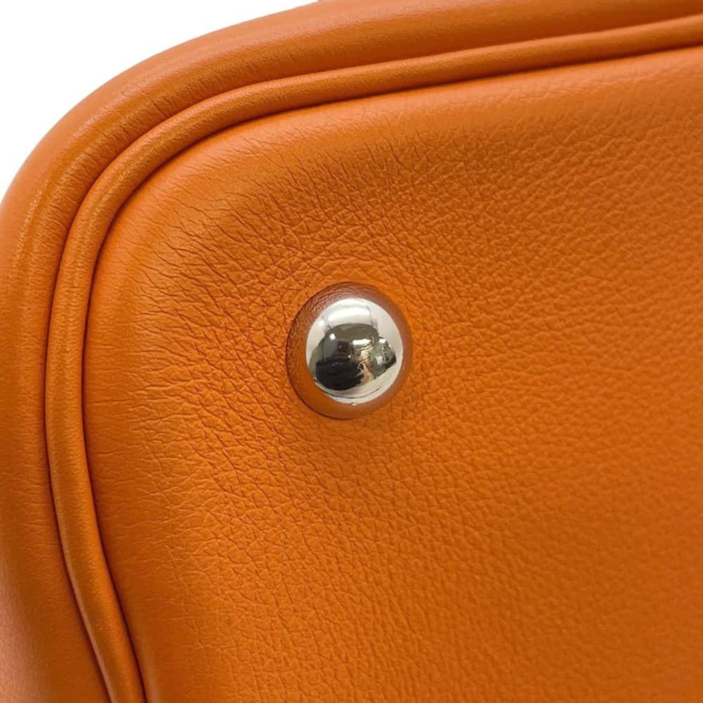 Hermès Bolide Orange Leather Hand Bag