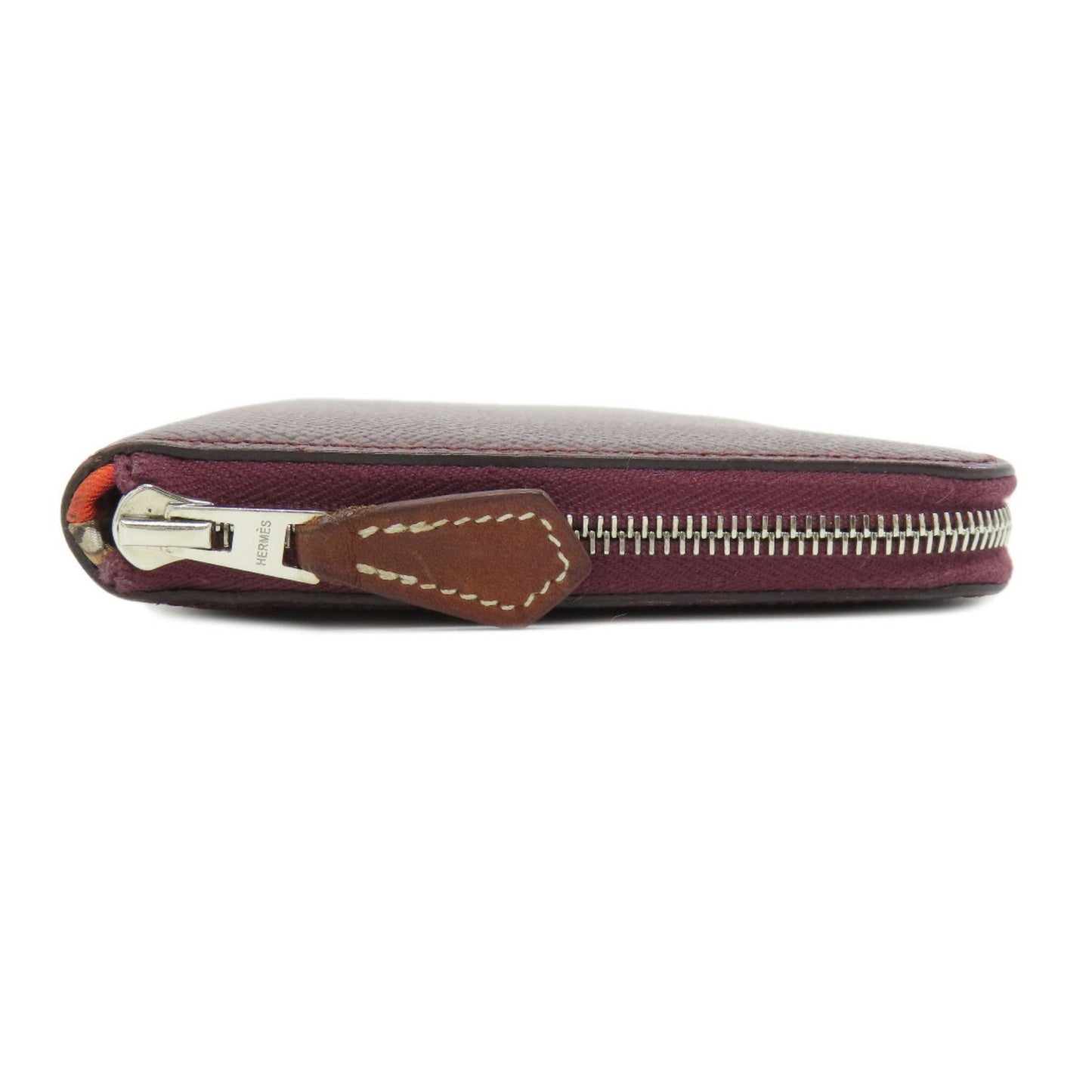 Hermès Silk'In Burgundy Leather Wallet Accessories