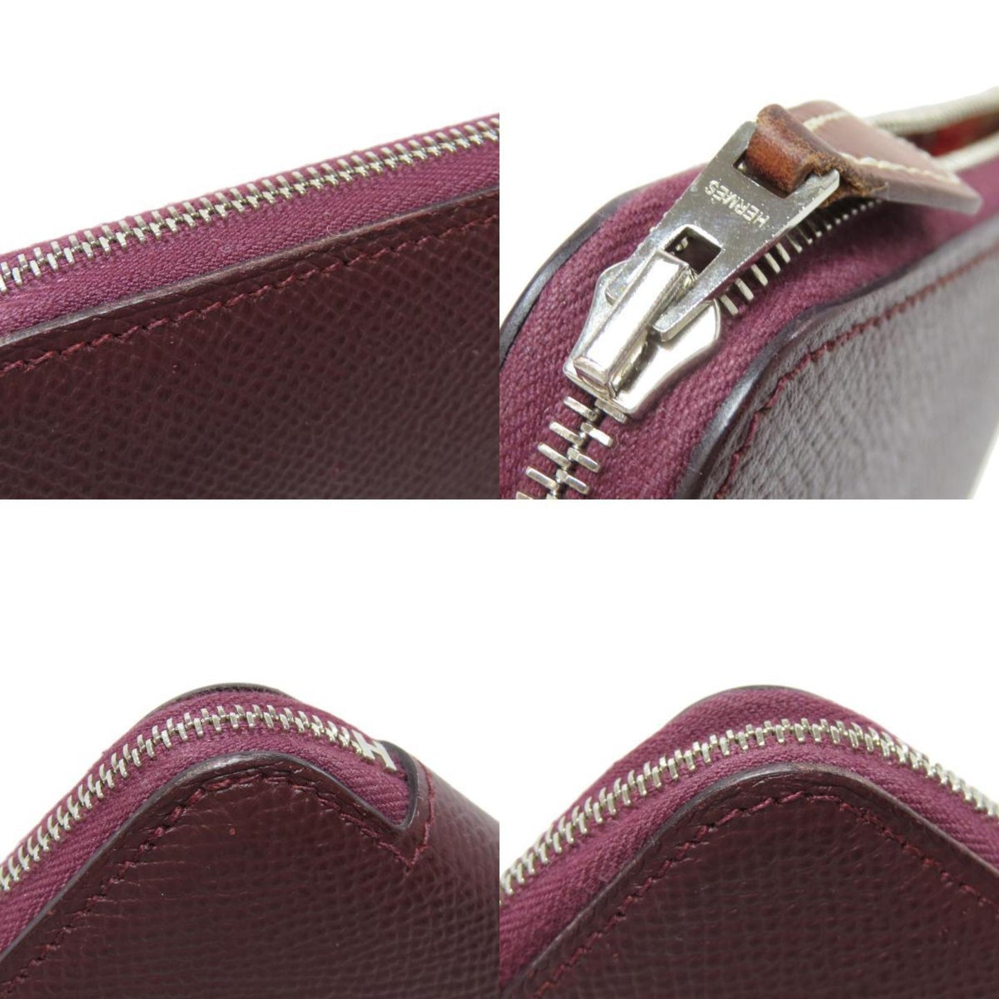 Hermès Silk'In Burgundy Leather Wallet Accessories