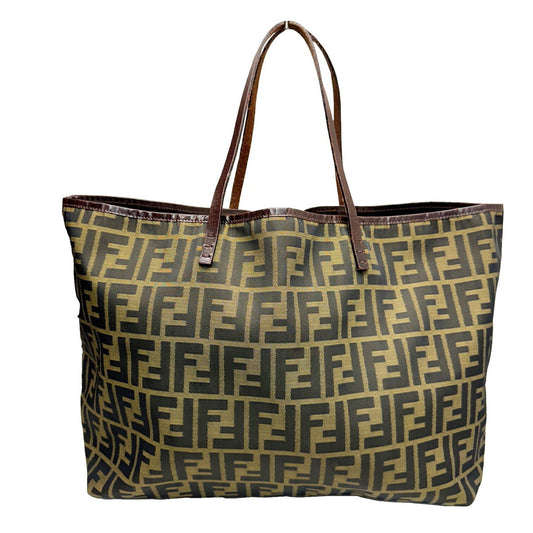 Fendi Brown Canvas Tote Bag