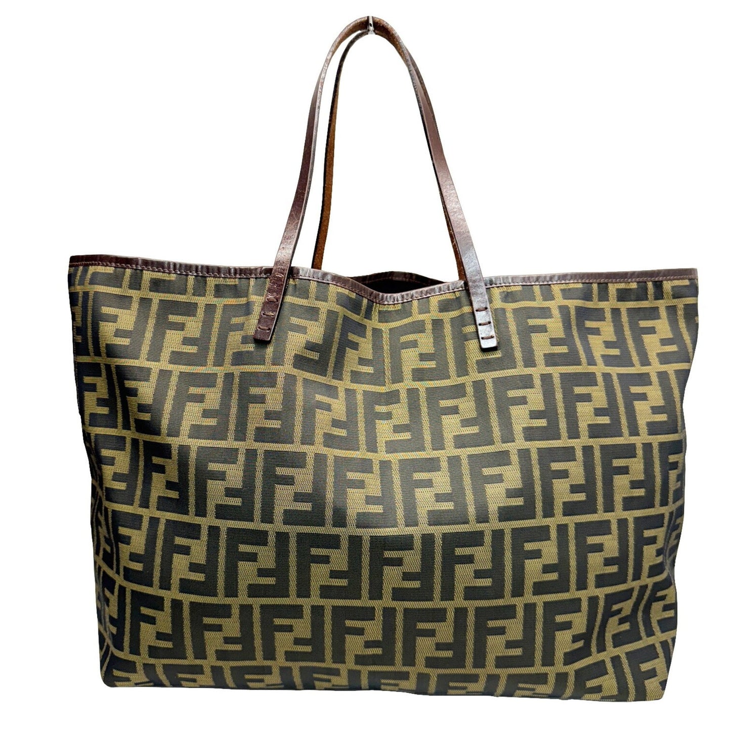 Fendi Brown Canvas Tote Bag