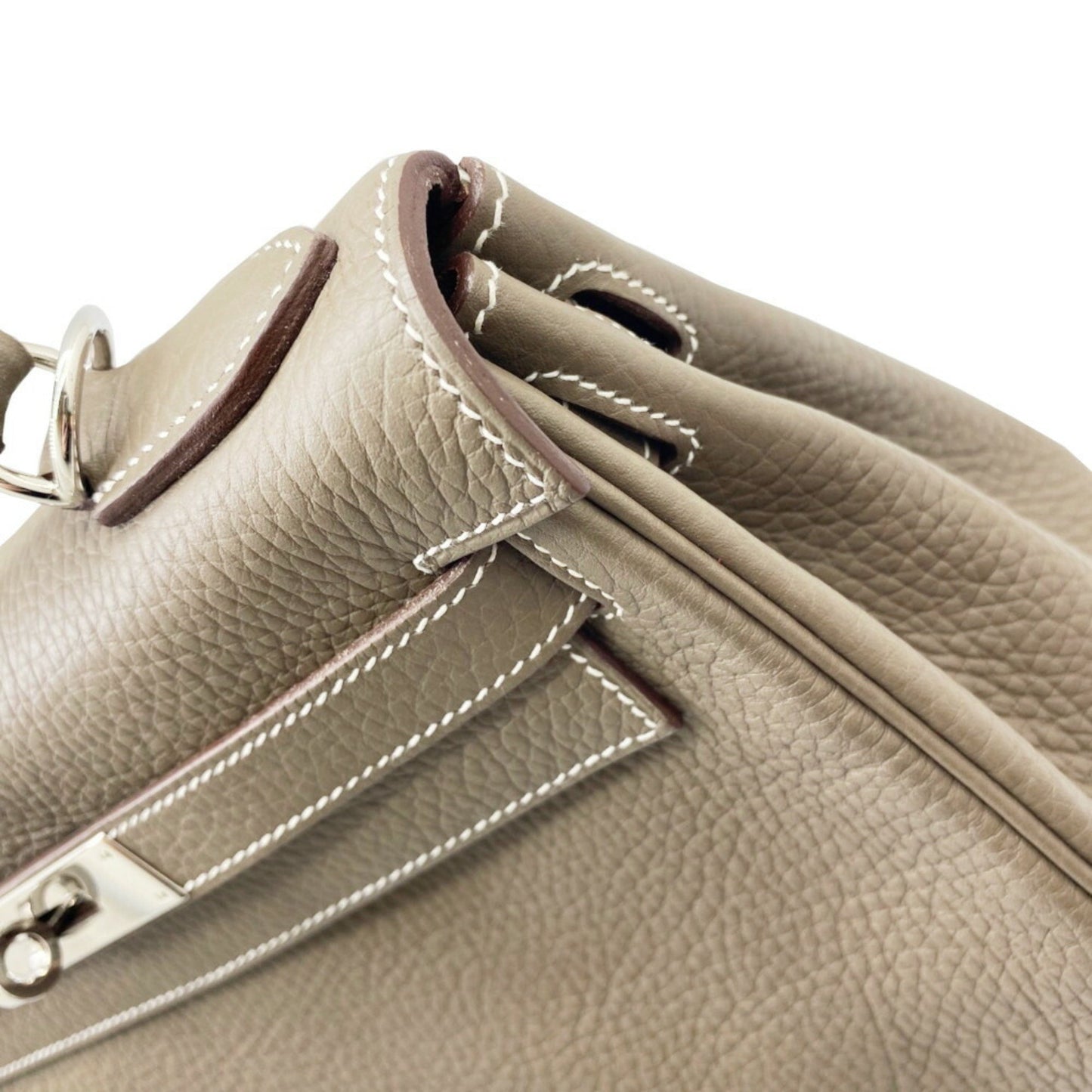 Hermès Kelly 28 Grey Leather Hand Bag