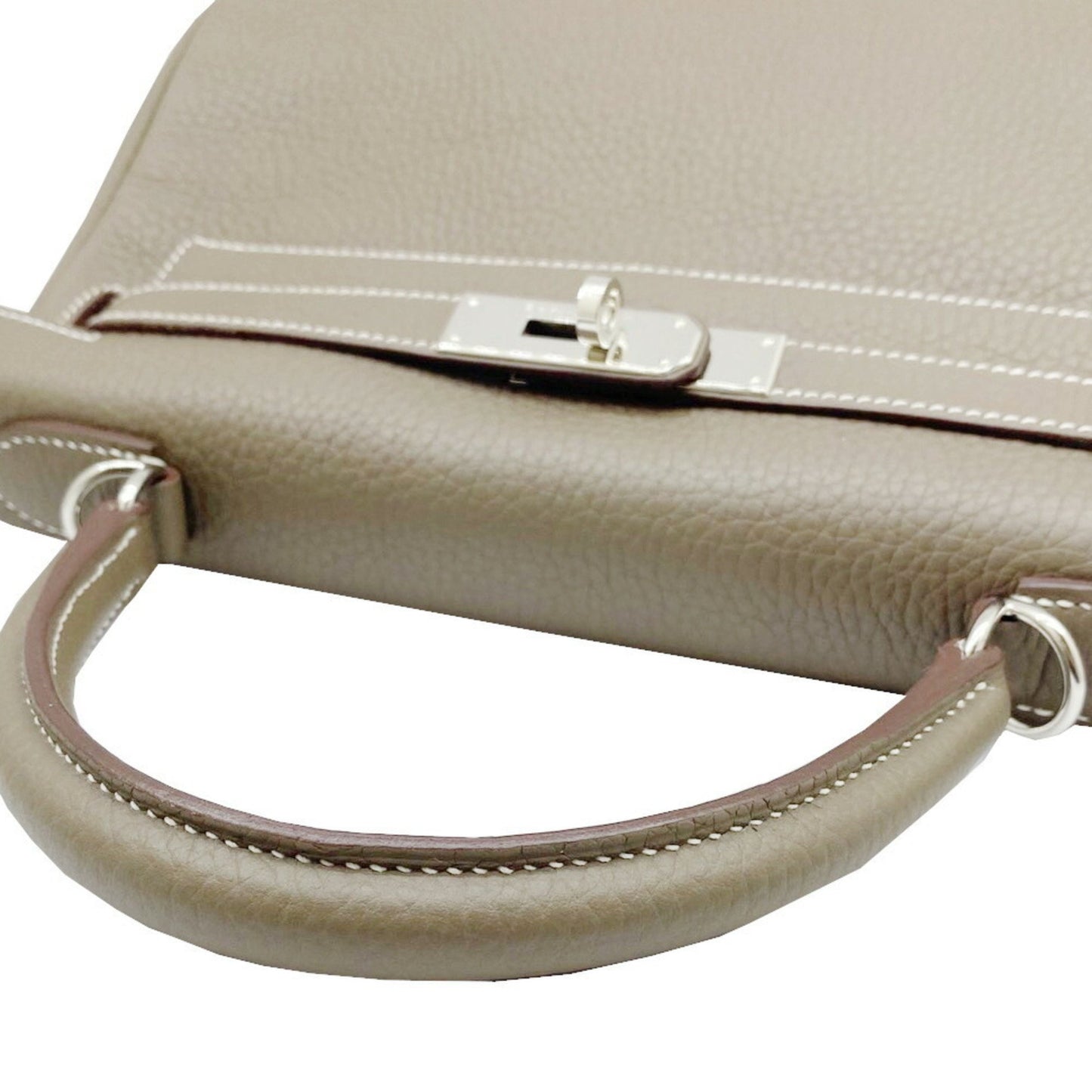 Hermès Kelly 28 Grey Leather Hand Bag