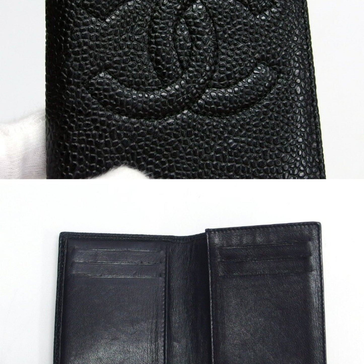 Chanel Black Leather Wallet Accessories