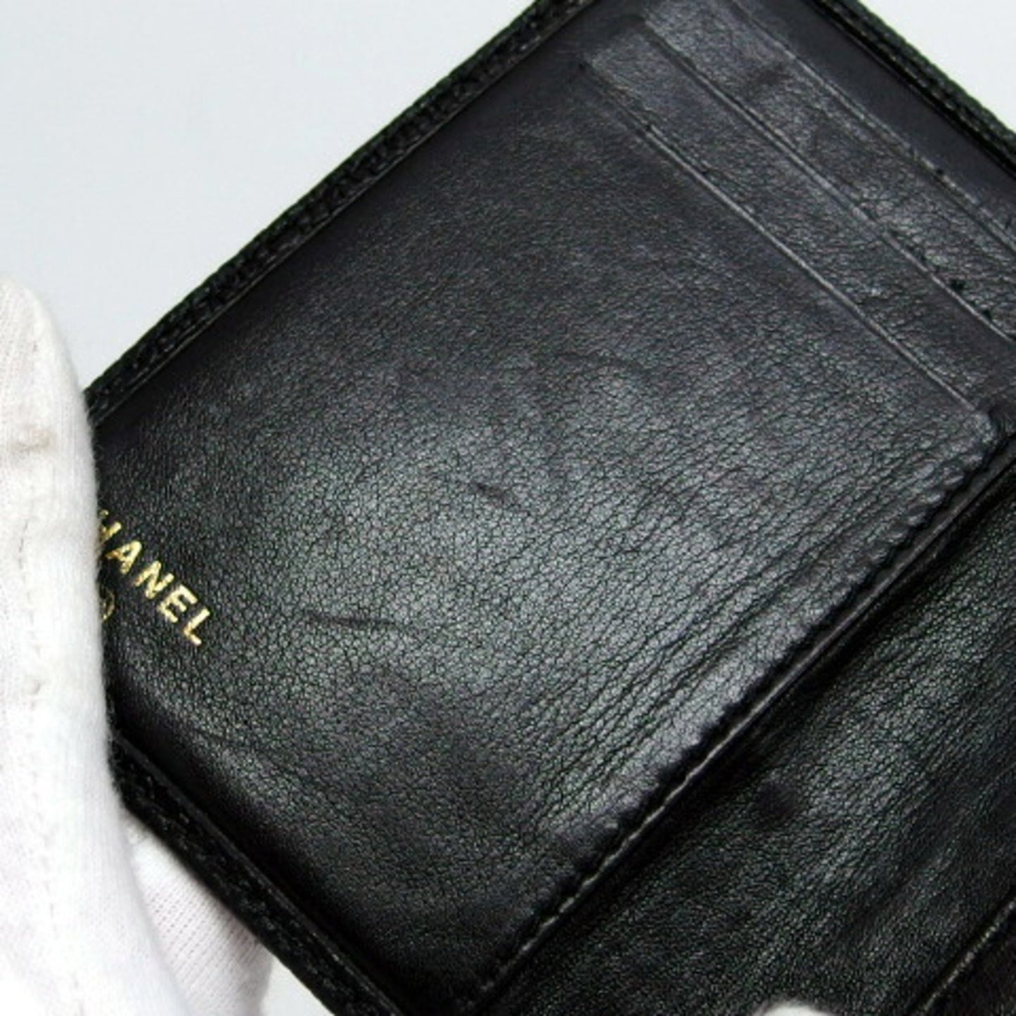 Chanel Black Leather Wallet Accessories