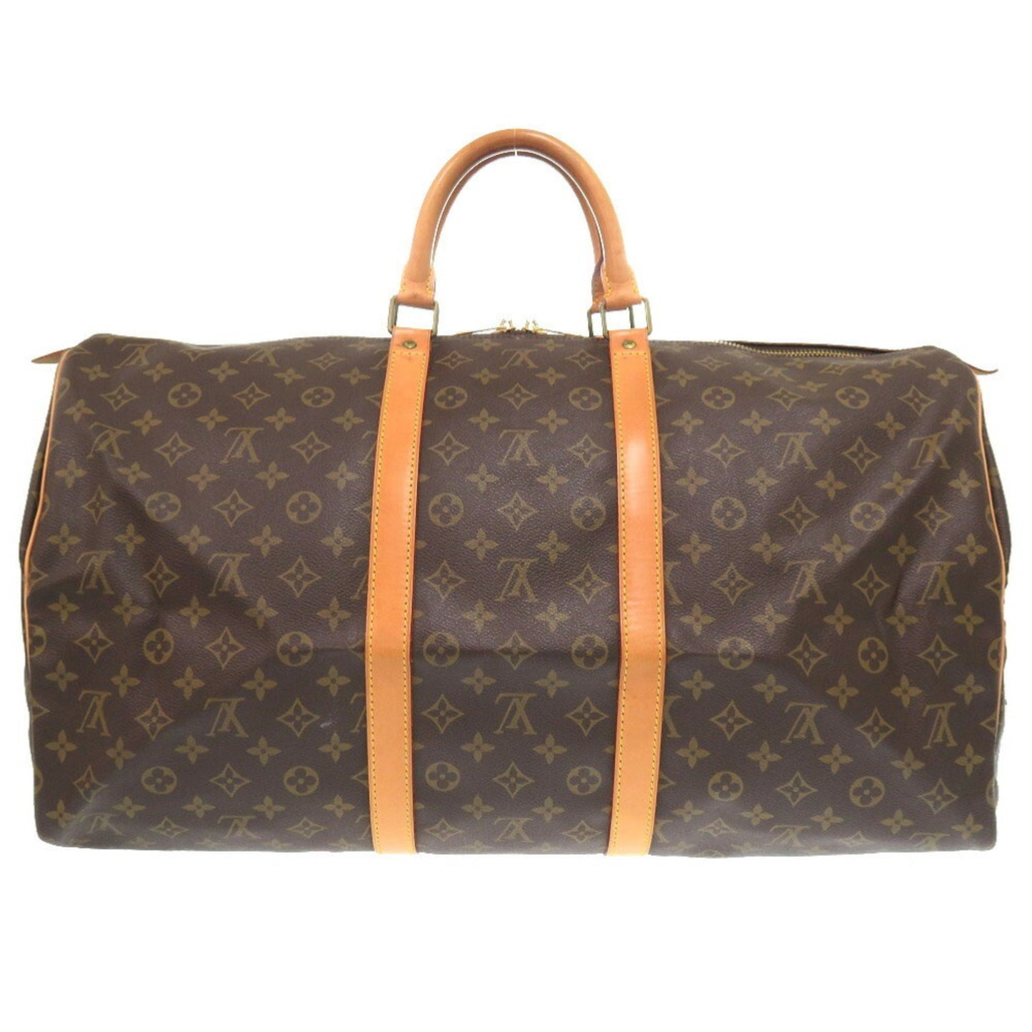 Louis Vuitton Keepall 55 Brown Canvas Travel Bag