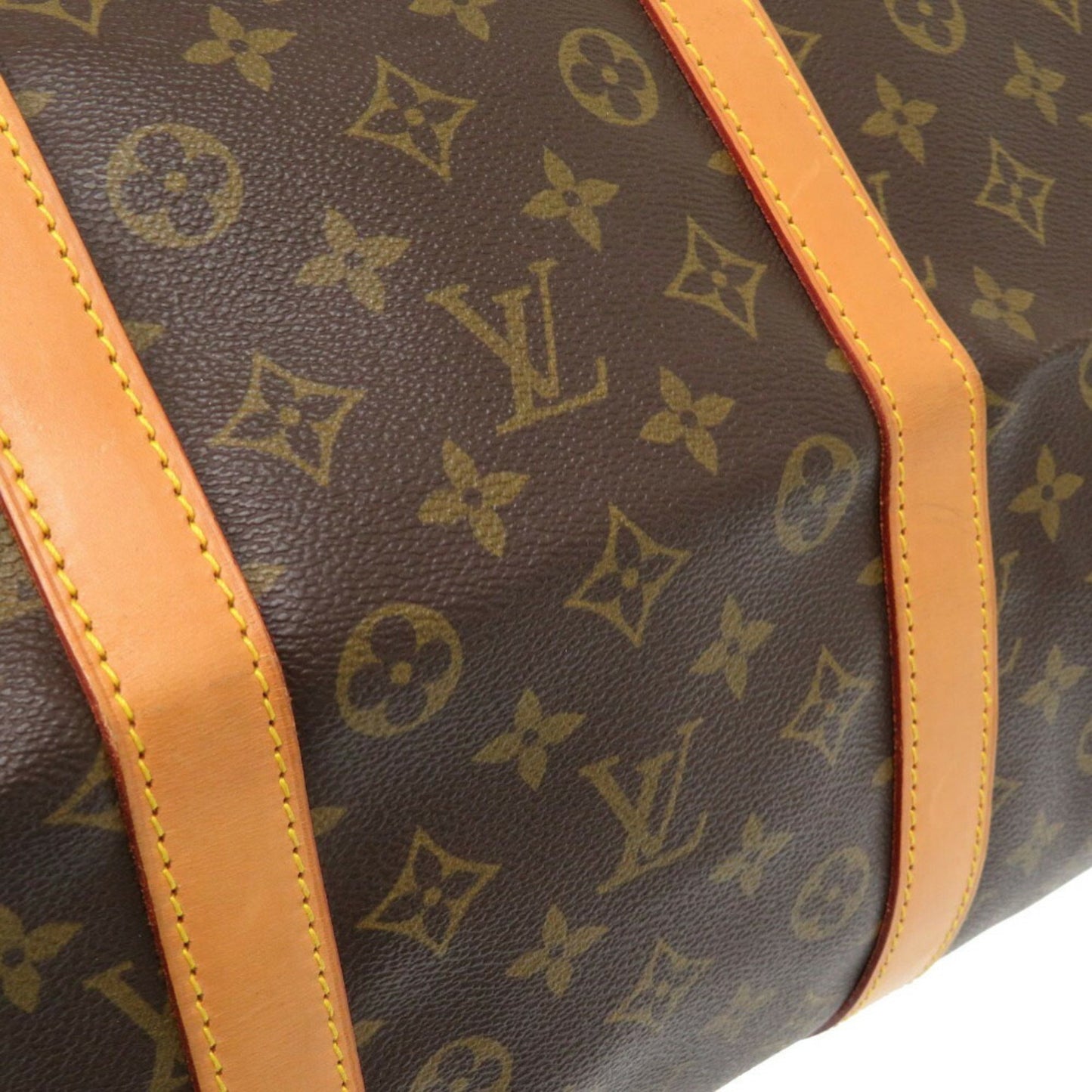 Louis Vuitton Keepall 55 Brown Canvas Travel Bag