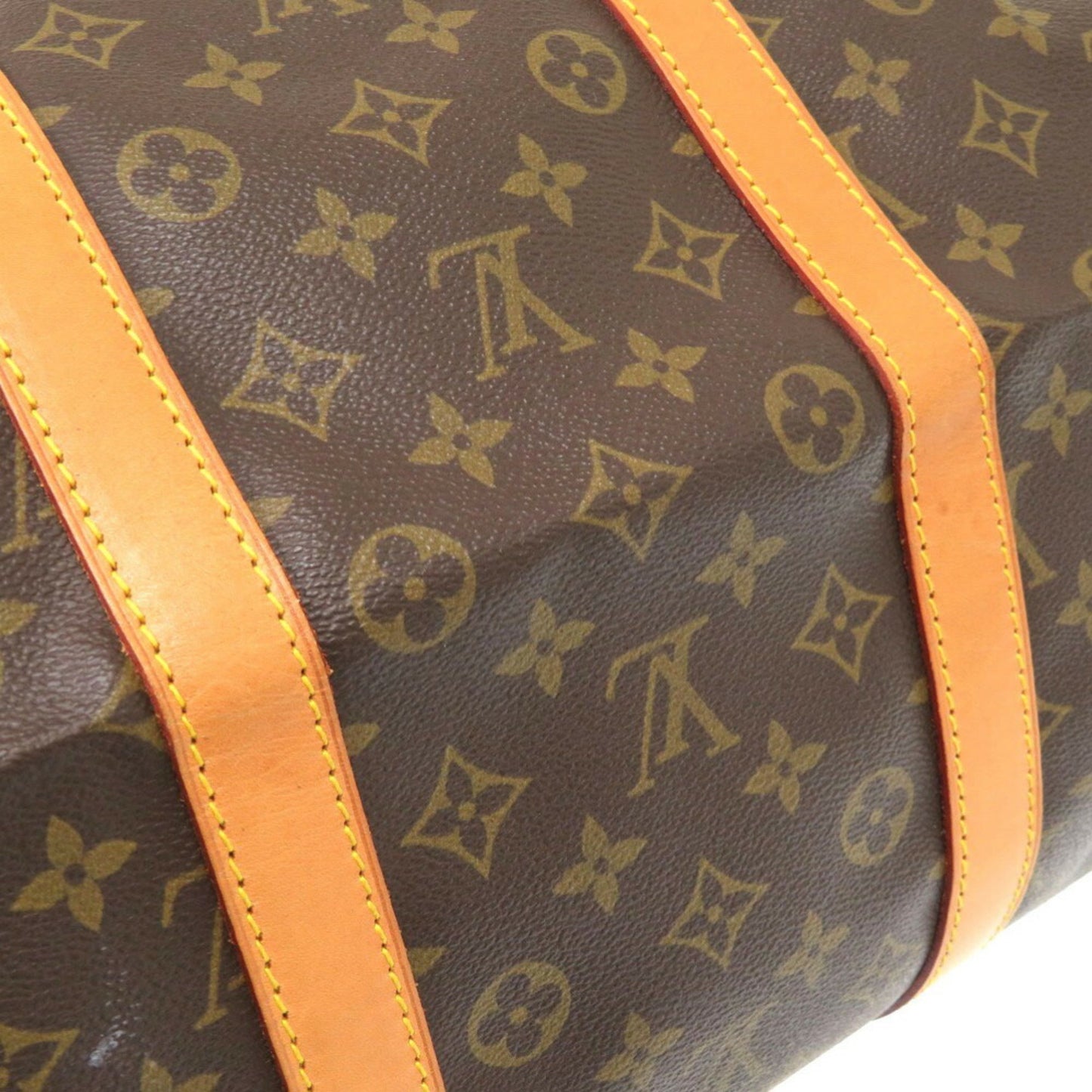 Louis Vuitton Keepall 55 Brown Canvas Travel Bag