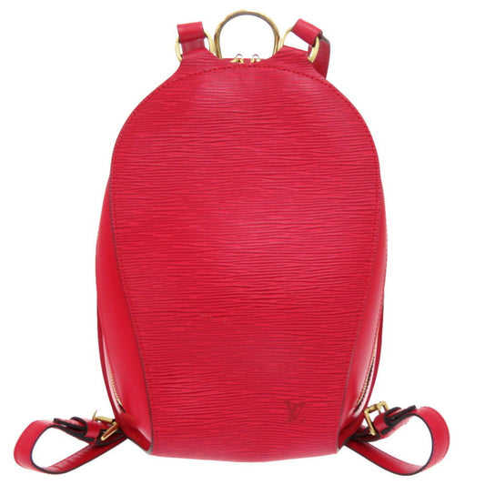 Louis Vuitton Red Leather Backpack Bag