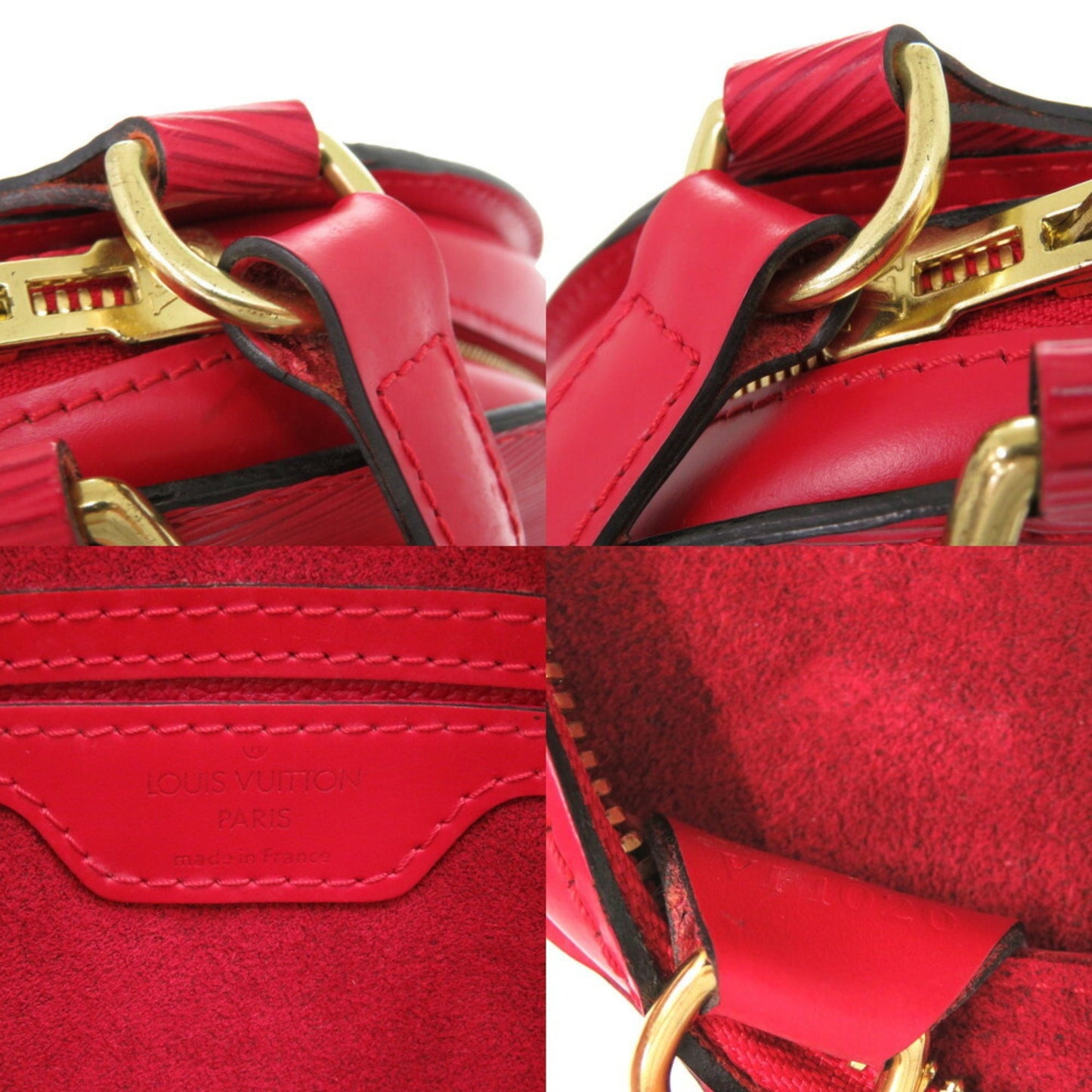 Louis Vuitton Red Leather Backpack Bag