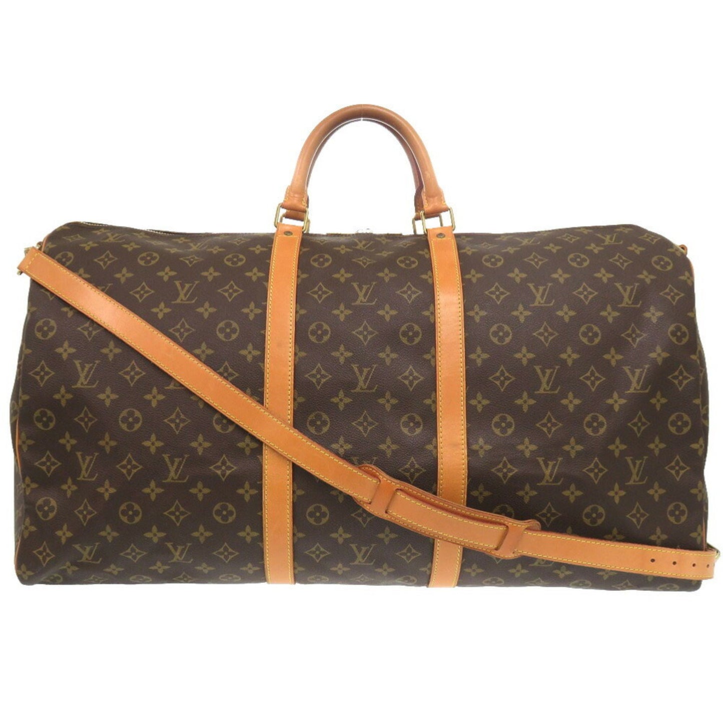 Louis Vuitton Keepall Bandoulière 60 Brown Canvas Travel Bag