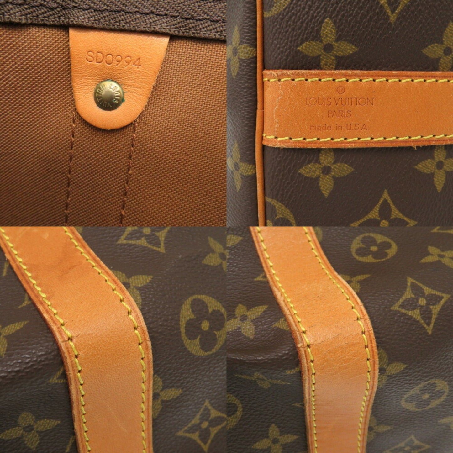 Louis Vuitton Keepall Bandoulière 60 Brown Canvas Travel Bag