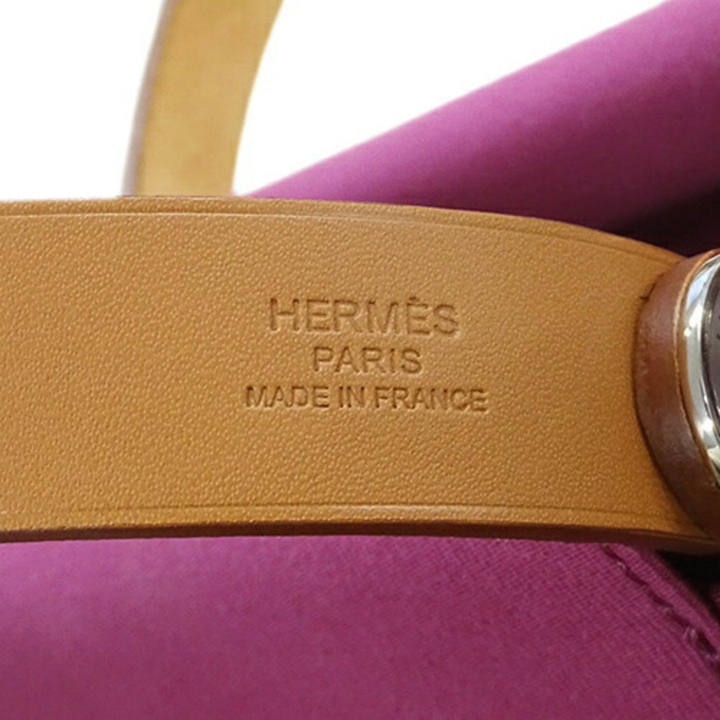 Hermès Cabag Purple Canvas Hand Bag