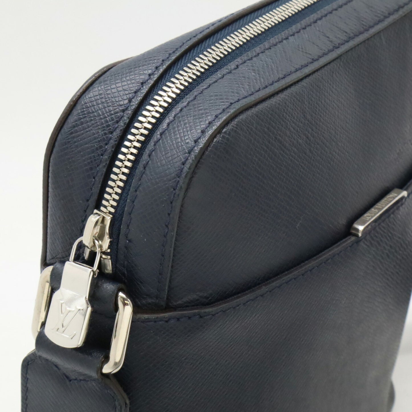 Louis Vuitton Anton Navy Leather Shoulder Bag