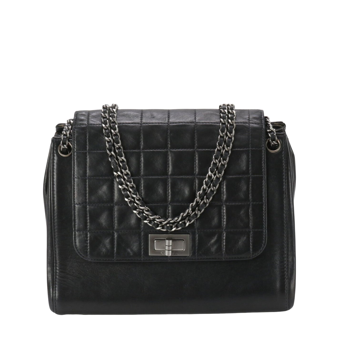 Chanel 2,55 Black Leather Shoulder Bag