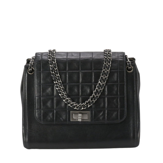 Chanel 2,55 Black Leather Shoulder Bag