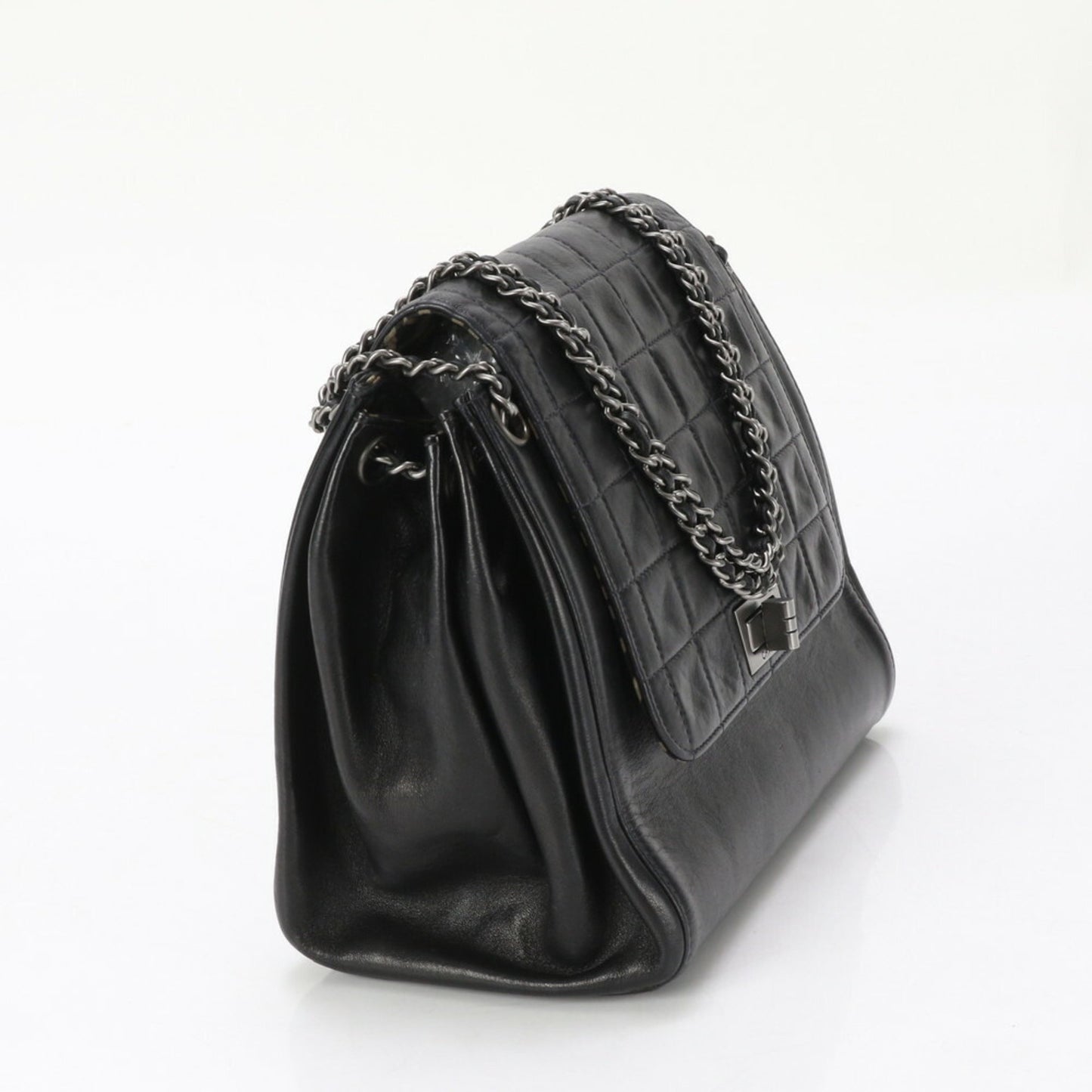 Chanel 2,55 Black Leather Shoulder Bag