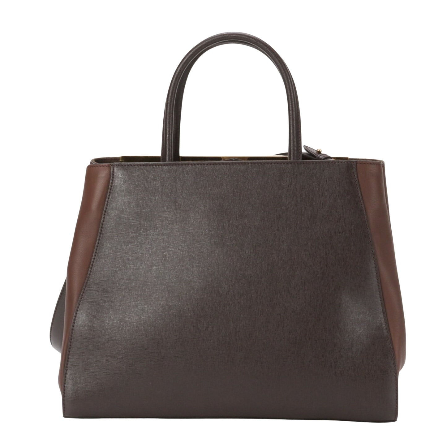 Fendi 2Jours Brown Leather Shoulder Bag