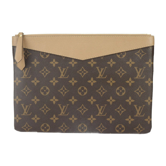 Louis Vuitton Daily Brown Canvas Clutch Bag