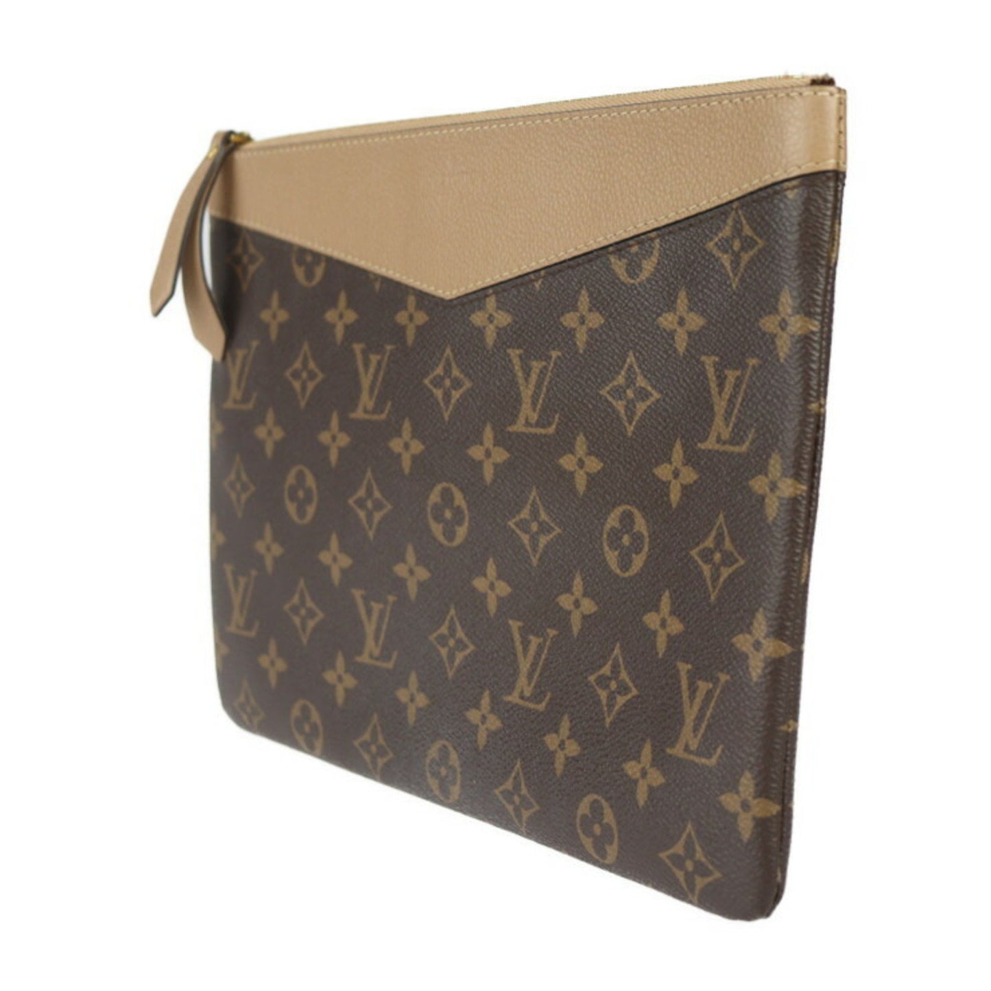 Louis Vuitton Daily Brown Canvas Clutch Bag