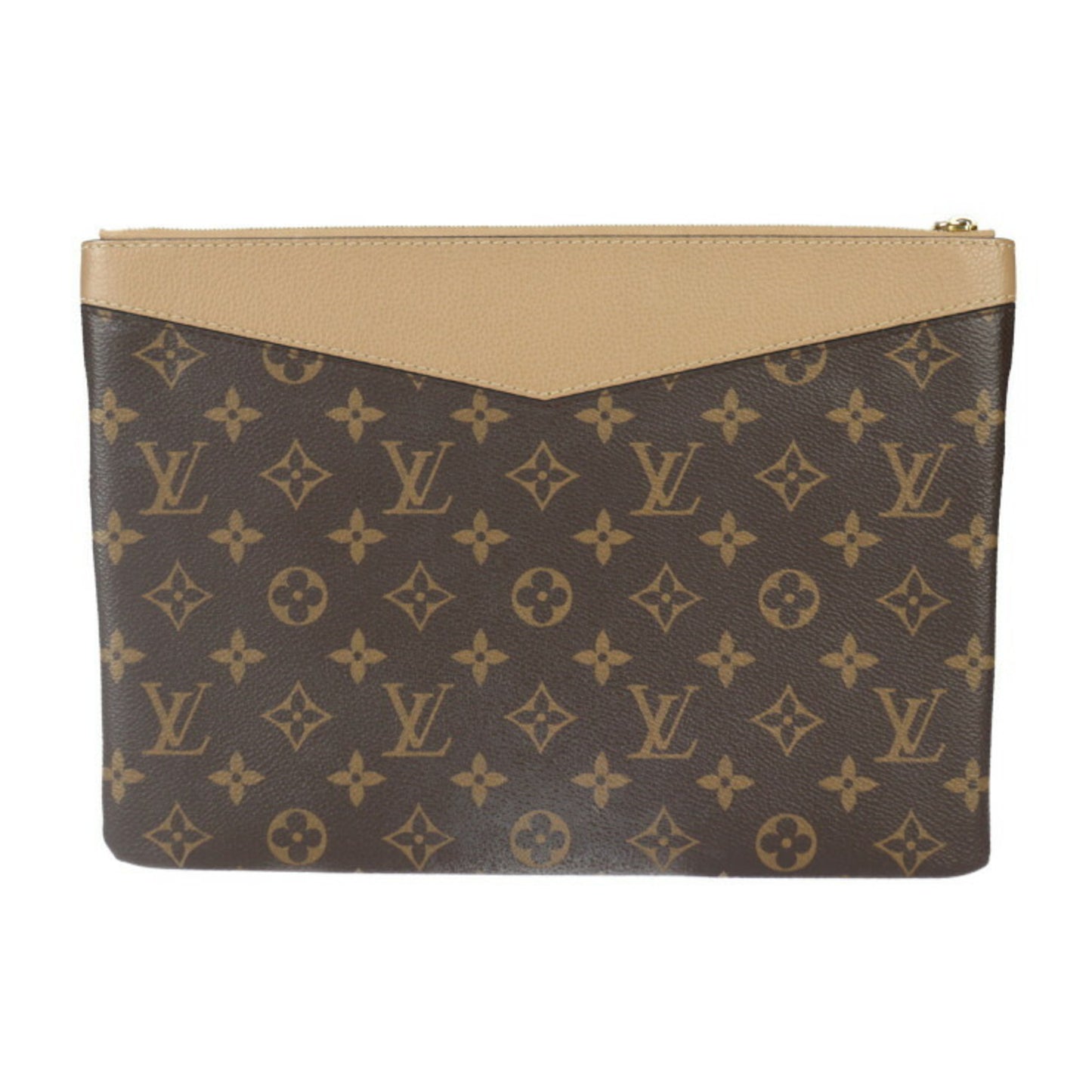 Louis Vuitton Daily Brown Canvas Clutch Bag