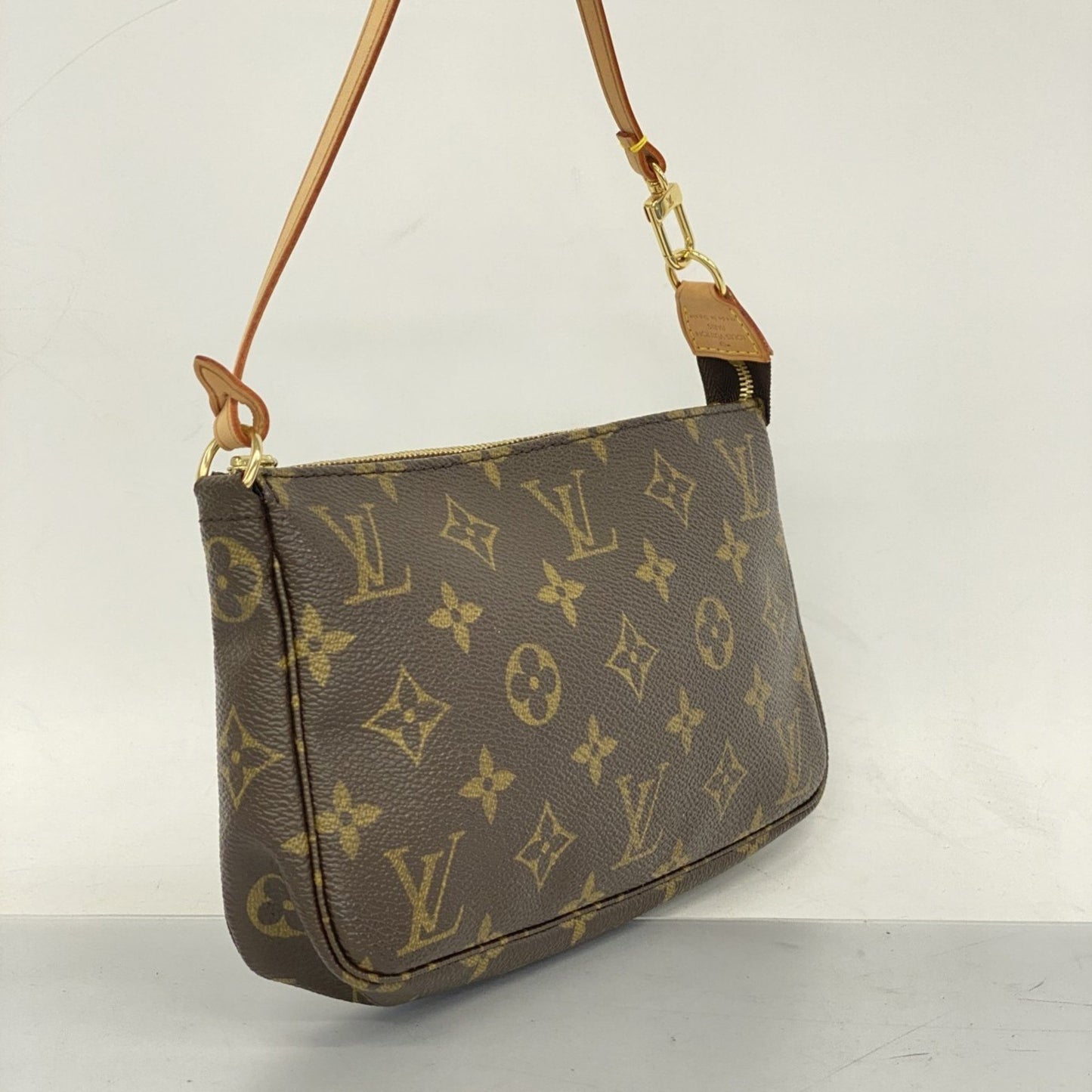 Louis Vuitton Pochette Accessoire Brown Canvas Clutch Bag