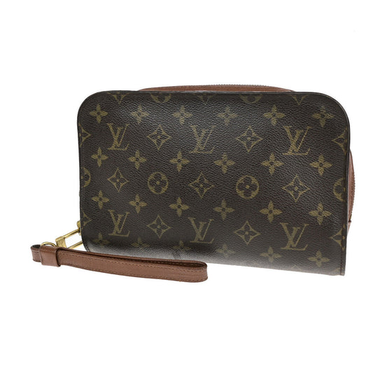 Louis Vuitton Orsay Brown Canvas Clutch Bag