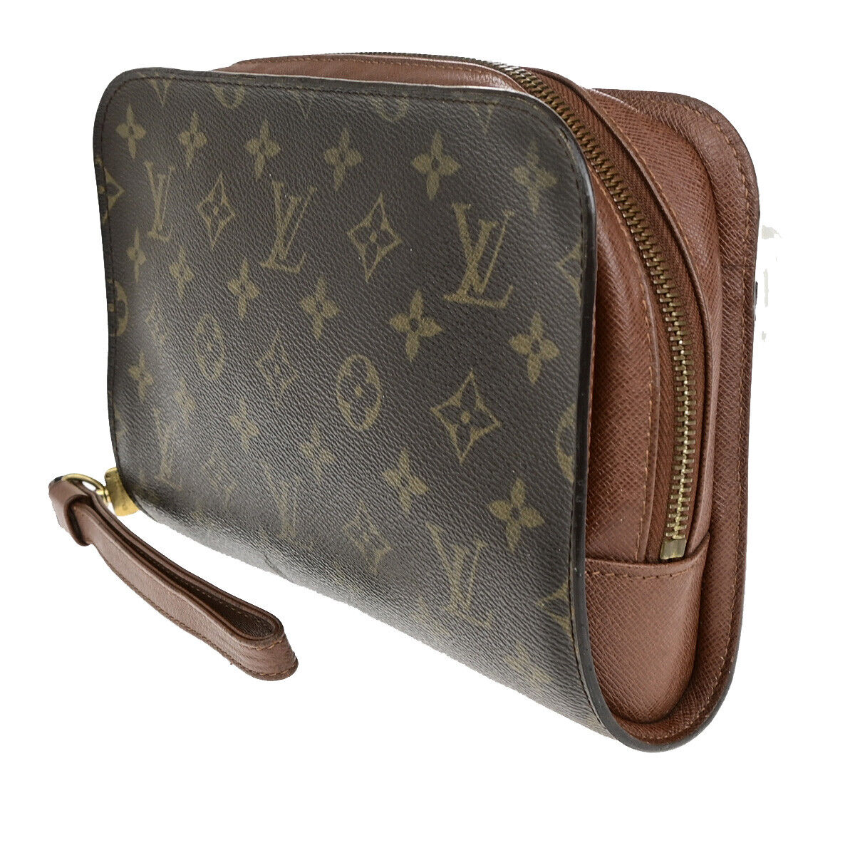 Louis Vuitton Orsay Brown Canvas Clutch Bag