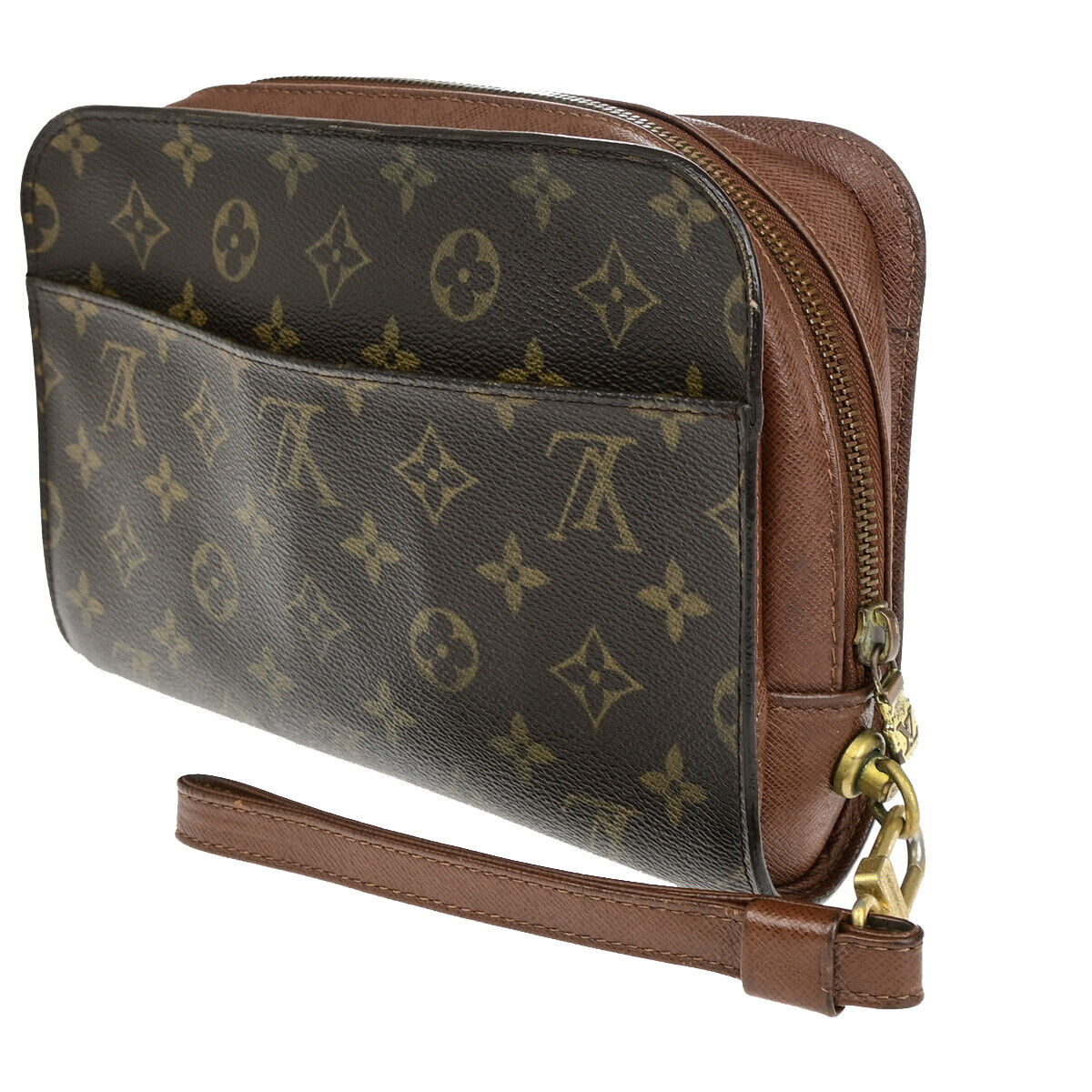 Louis Vuitton Orsay Brown Canvas Clutch Bag