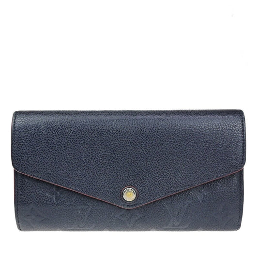 Louis Vuitton Sarah Navy Leather Wallet Accessories