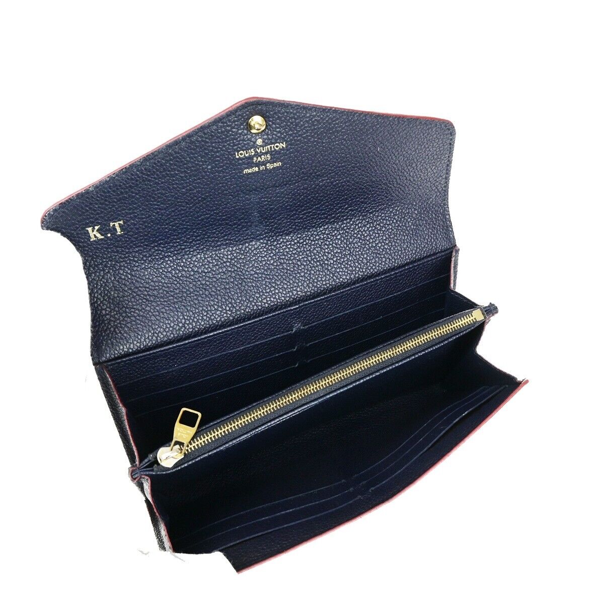 Louis Vuitton Sarah Navy Leather Wallet Accessories