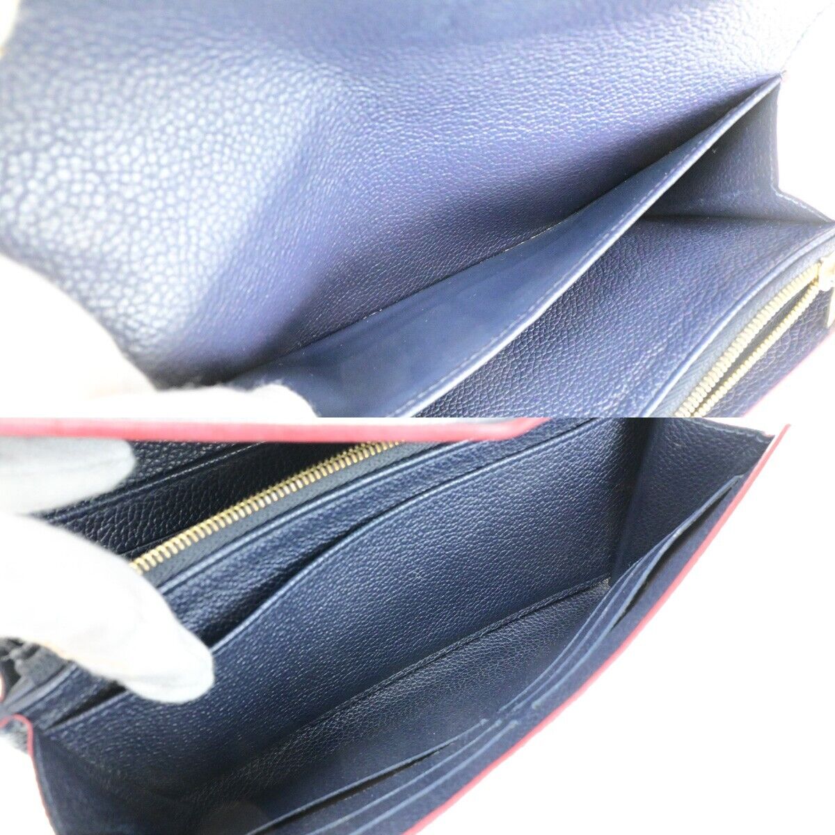 Louis Vuitton Sarah Navy Leather Wallet Accessories