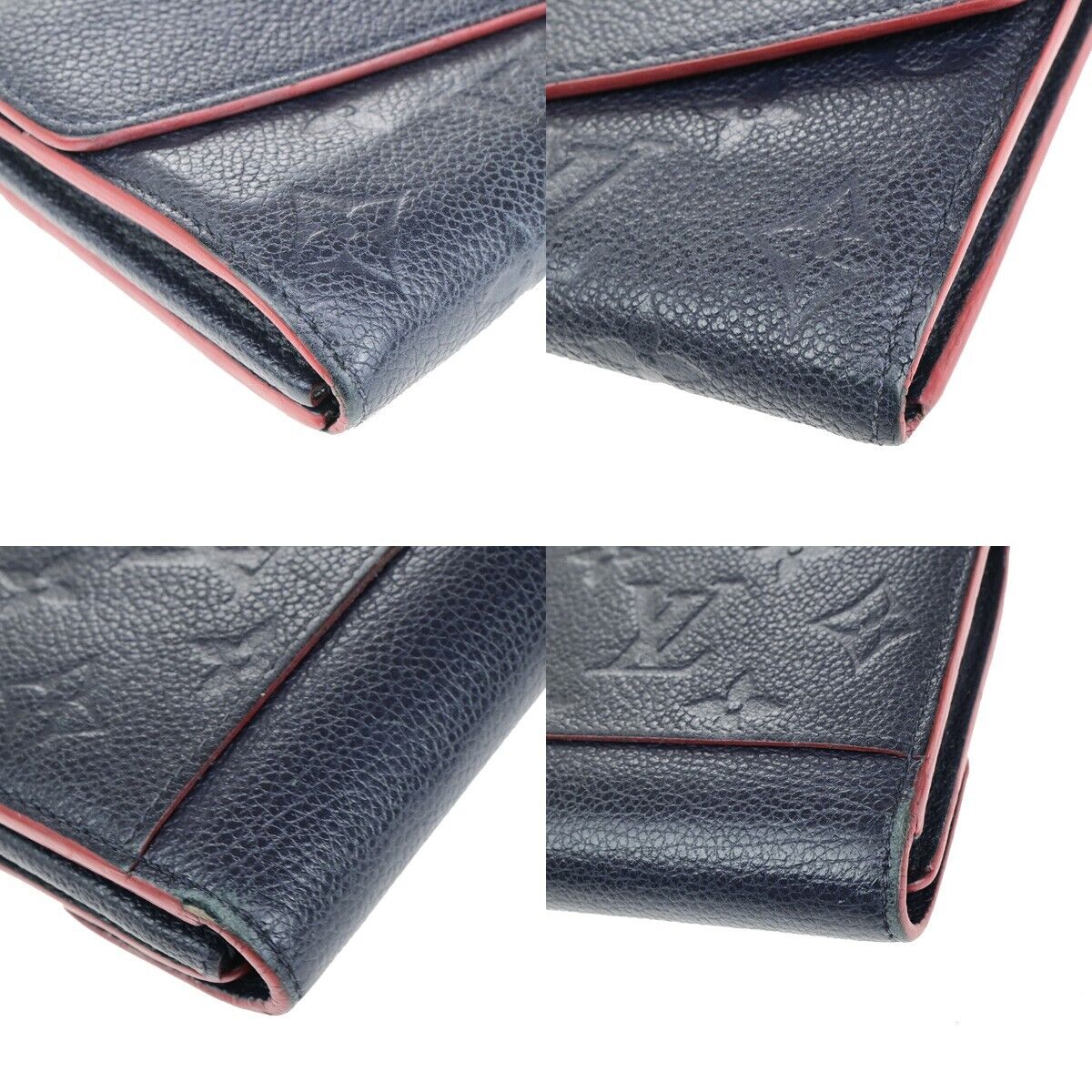 Louis Vuitton Sarah Navy Leather Wallet Accessories