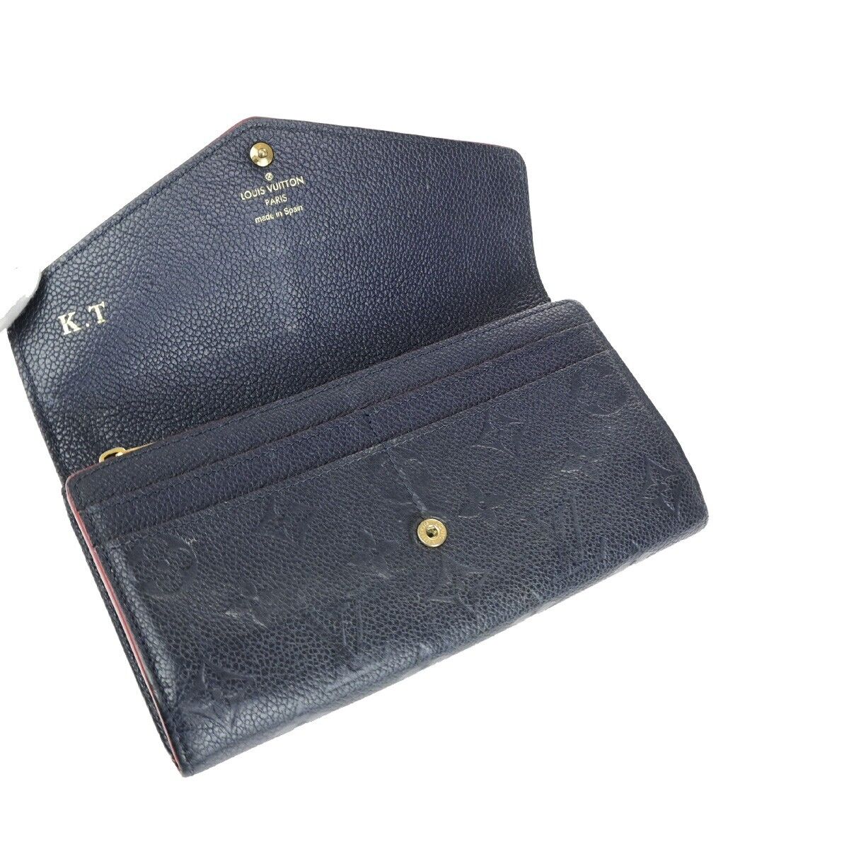 Louis Vuitton Sarah Navy Leather Wallet Accessories