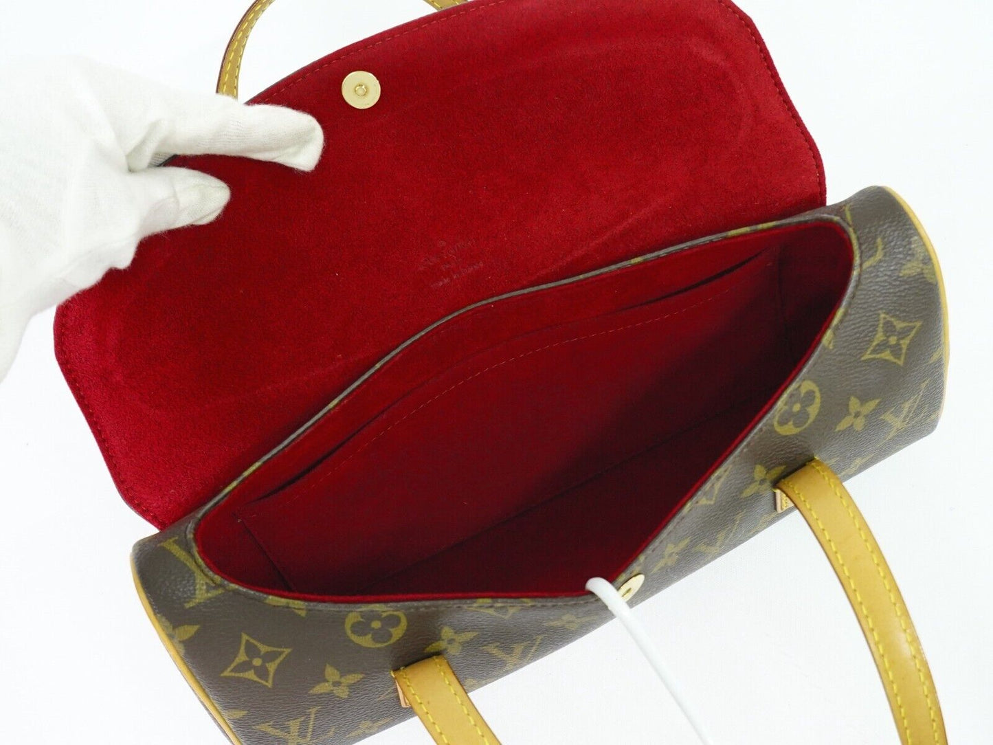 Louis Vuitton Sonatine Brown Canvas Hand Bag