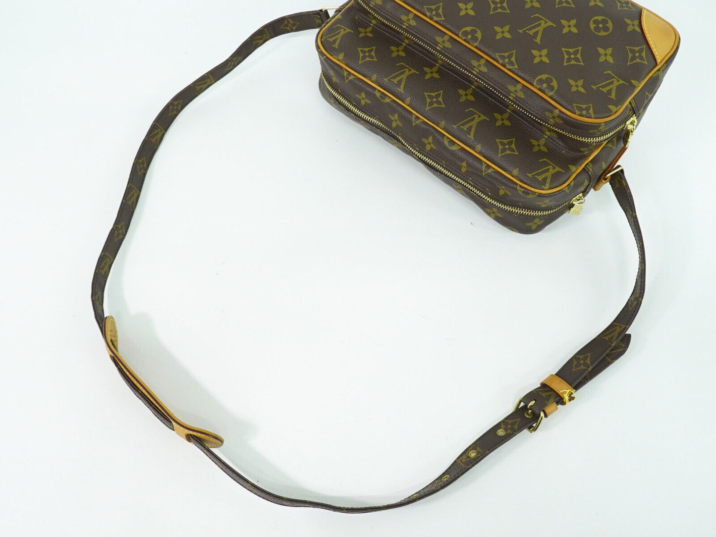 Louis Vuitton Nile Brown Canvas Shoulder Bag