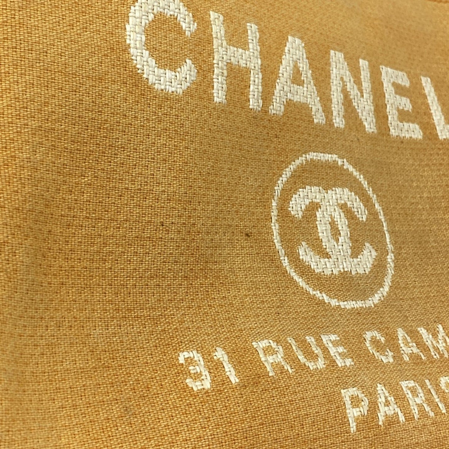 Chanel Orange Canvas Tote Bag