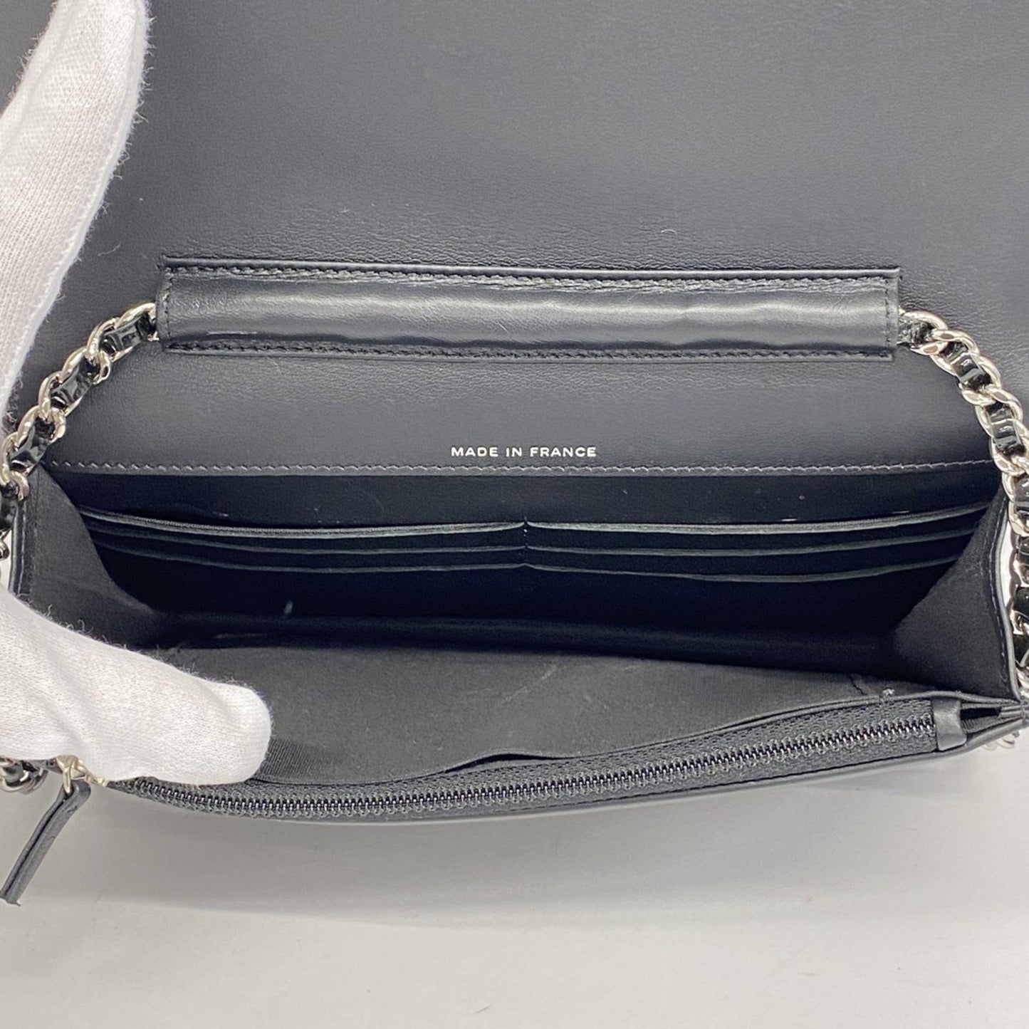 Chanel Wallet On Chain Black Patent Leather Shoulder Bag