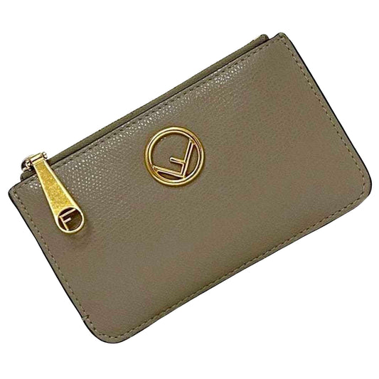 Fendi F is Fendi Beige Leather Wallet Accessories