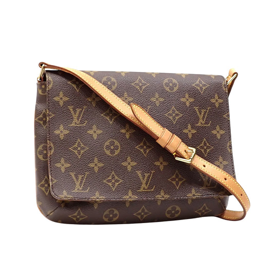 Louis Vuitton Musette Tango Brown Canvas Shoulder Bag