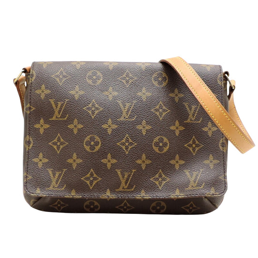 Louis Vuitton Musette Tango Brown Canvas Shoulder Bag